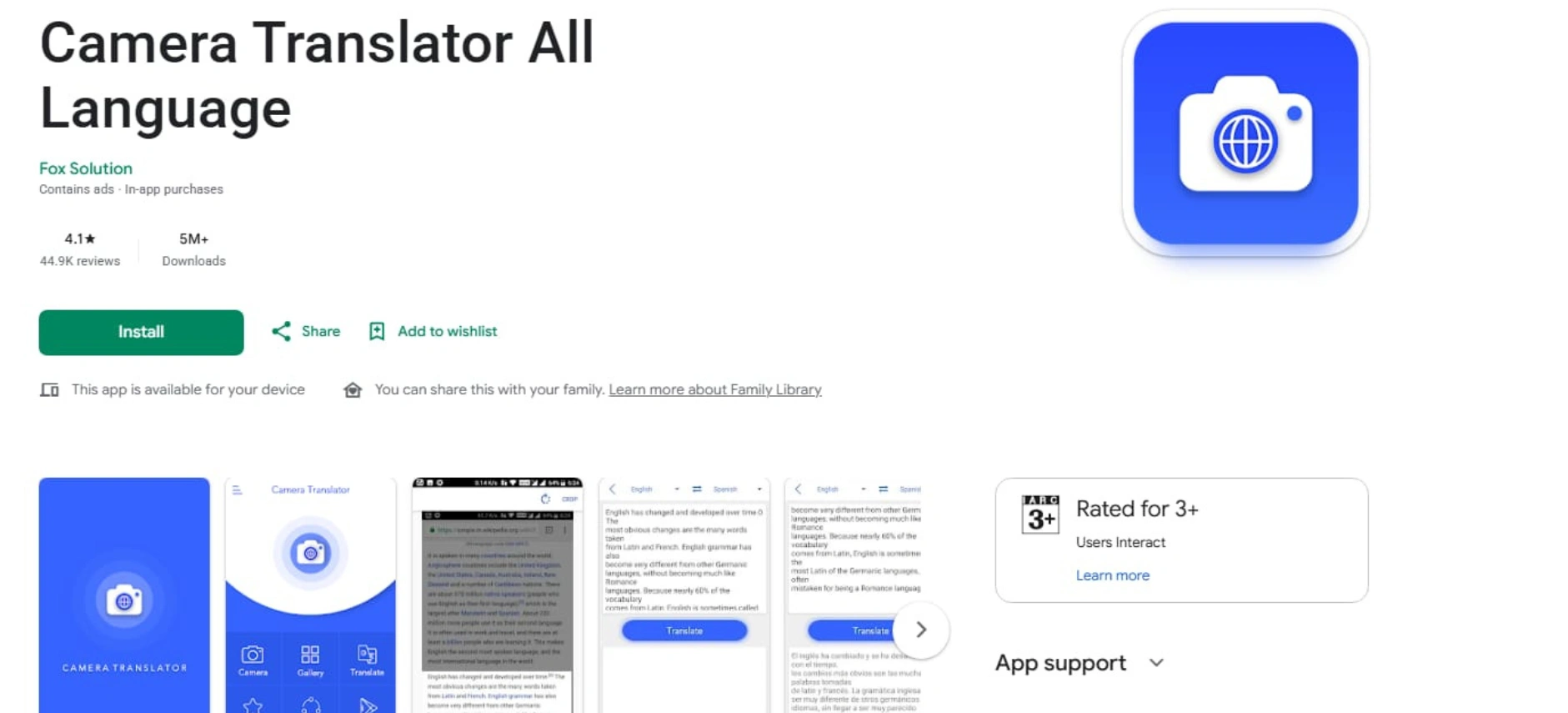 Camera Translator All Languages