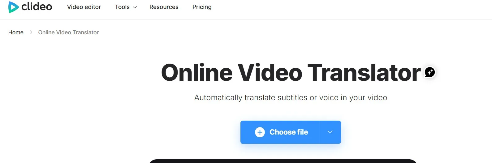 موقع clideo لترجمة الفيديوهات للعربية