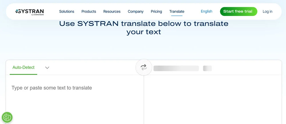 Systran translate